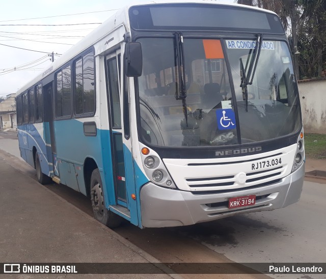 Ônibus Particulares RJ 173.034 na cidade de Nova Iguaçu, Rio de Janeiro, Brasil, por Paulo Leandro. ID da foto: 10329461.