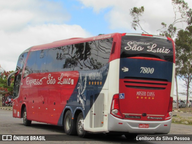 Expresso São Luiz 7800 na cidade de Caruaru, Pernambuco, Brasil, por Lenilson da Silva Pessoa. Número da foto: #10328809.