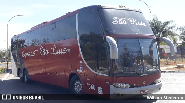 Expresso São Luiz 7360 na cidade de Brasília, Distrito Federal, Brasil, por William Medeiros. ID da foto: 10330044.