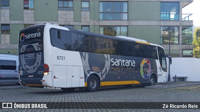 Expresso Santana 8721 na cidade de Petrópolis, Rio de Janeiro, Brasil, por Zé Ricardo Reis. Número da foto: #10332751.