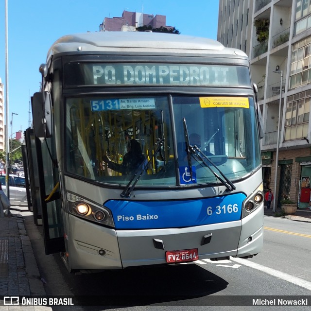 Viação Paratodos > São Jorge > Metropolitana São Paulo > Mobibrasil 6 3166 na cidade de São Paulo, São Paulo, Brasil, por Michel Nowacki. Número da foto: #10334469.
