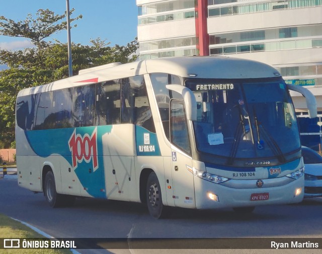 Auto Viação 1001 RJ 108.104 na cidade de Rio das Ostras, Rio de Janeiro, Brasil, por Ryan Martins. ID da foto: 10333963.