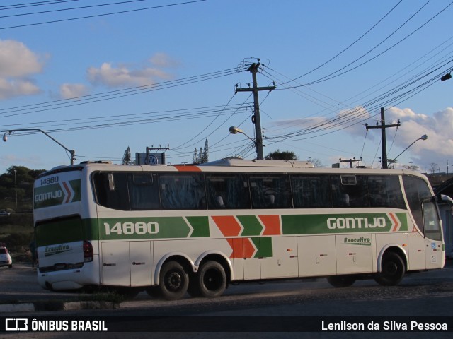 Empresa Gontijo de Transportes 14880 na cidade de Caruaru, Pernambuco, Brasil, por Lenilson da Silva Pessoa. ID da foto: 10333635.