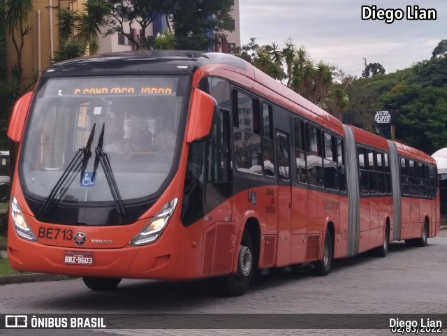 Transporte Coletivo Glória BE713 na cidade de Curitiba, Paraná, Brasil, por Diego Lian. ID da foto: 10333721.