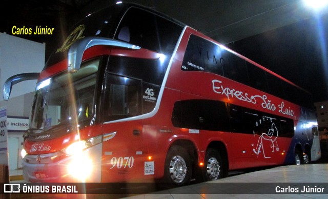 Expresso São Luiz 9070 na cidade de Goiânia, Goiás, Brasil, por Carlos Júnior. Número da foto: #10331594.