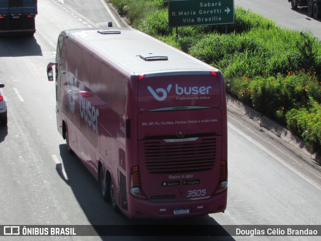 Buser Brasil Tecnologia 3505 na cidade de Belo Horizonte, Minas Gerais, Brasil, por Douglas Célio Brandao. ID da foto: 10334038.