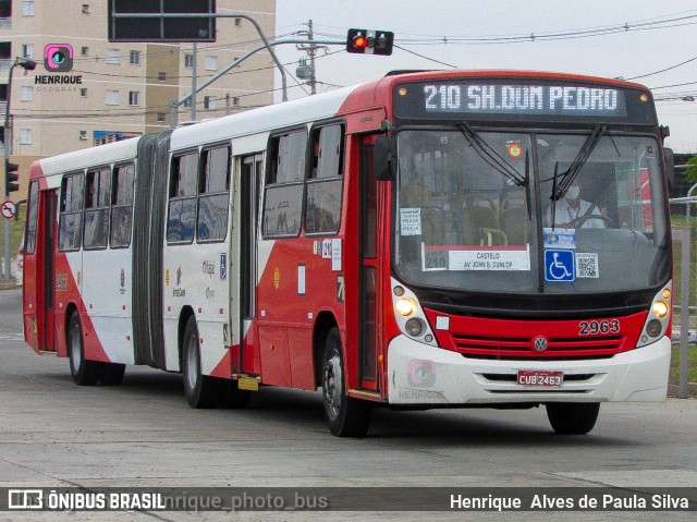 Itajaí Transportes Coletivos 2963 na cidade de Campinas, São Paulo, Brasil, por Henrique Alves de Paula Silva. ID da foto: 10334546.