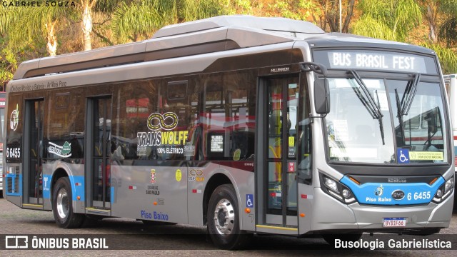 Transwolff Transportes e Turismo 6 6455 na cidade de Campinas, São Paulo, Brasil, por Busologia Gabrielística. ID da foto: 10333672.