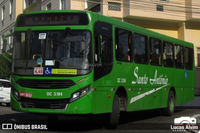 Transportes Santo Antônio DC 3.194 na cidade de Duque de Caxias, Rio de Janeiro, Brasil, por Lucas Alvim. Número da foto: #10246153.