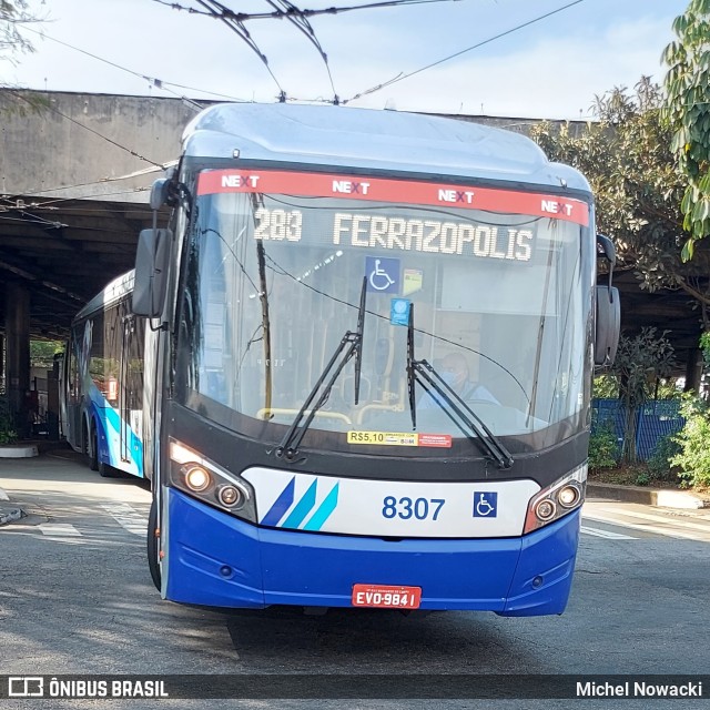 Next Mobilidade - ABC Sistema de Transporte 8307 na cidade de São Paulo, São Paulo, Brasil, por Michel Nowacki. ID da foto: 10248953.