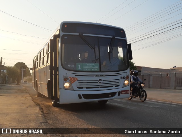 Transvida Transporte Coletivo 1832 na cidade de Ji-Paraná, Rondônia, Brasil, por Gian Lucas  Santana Zardo. Número da foto: #10246357.
