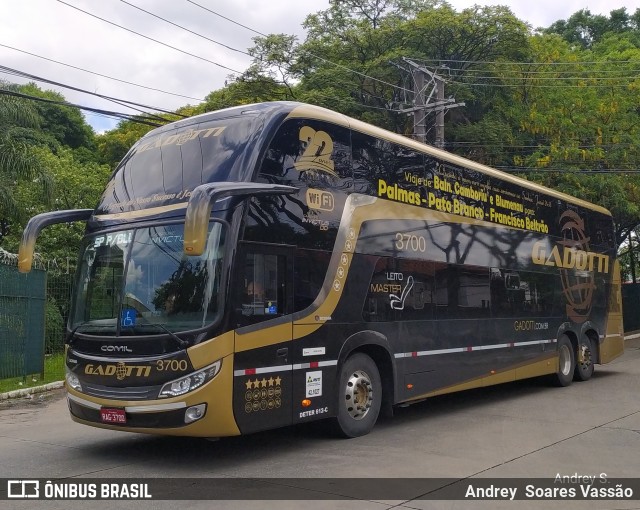 Auto Viação Gadotti 3700 na cidade de São Paulo, São Paulo, Brasil, por Andrey  Soares Vassão. Número da foto: #10246492.