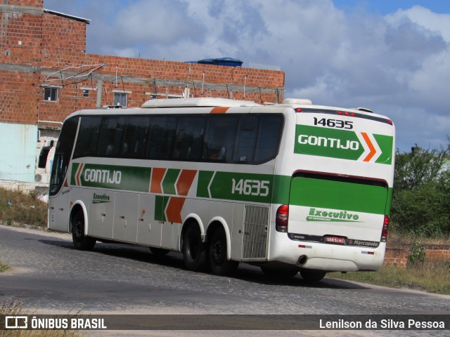 Empresa Gontijo de Transportes 14635 na cidade de Caruaru, Pernambuco, Brasil, por Lenilson da Silva Pessoa. Número da foto: #10247151.