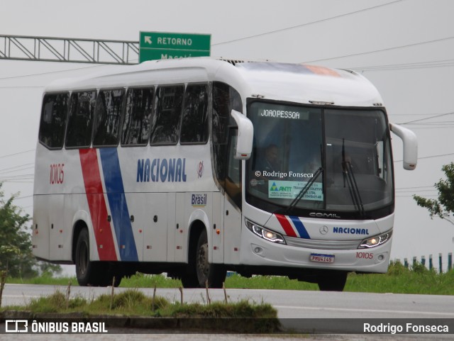 Expresso Nacional de Luxo 10105 na cidade de Messias, Alagoas, Brasil, por Rodrigo Fonseca. Número da foto: #10247680.