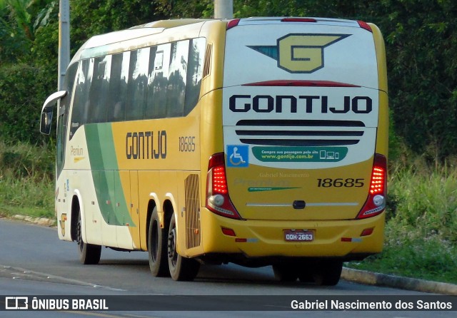 Empresa Gontijo de Transportes 18685 na cidade de Itajuípe, Bahia, Brasil, por Gabriel Nascimento dos Santos. Número da foto: #10248306.