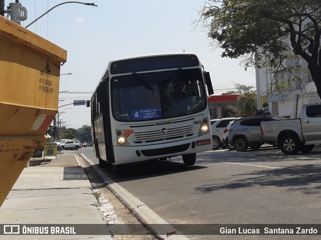 Transvida Transporte Coletivo 1832 na cidade de Ji-Paraná, Rondônia, Brasil, por Gian Lucas  Santana Zardo. ID da foto: 10246965.