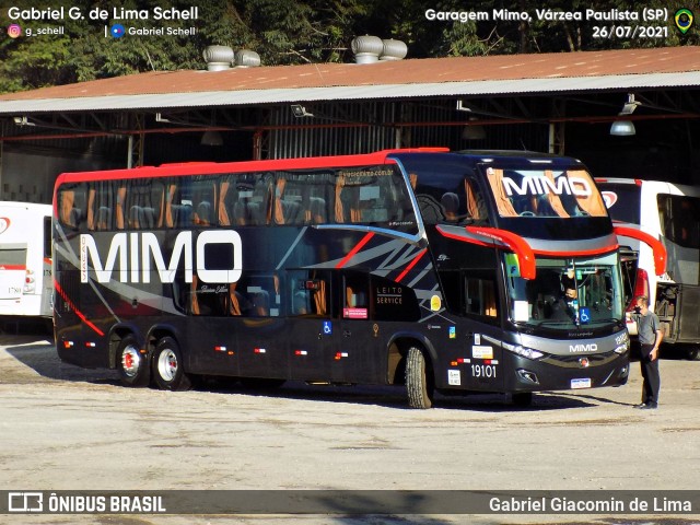 Viação Mimo 19101 na cidade de Várzea Paulista, São Paulo, Brasil, por Gabriel Giacomin de Lima. Número da foto: #10248744.