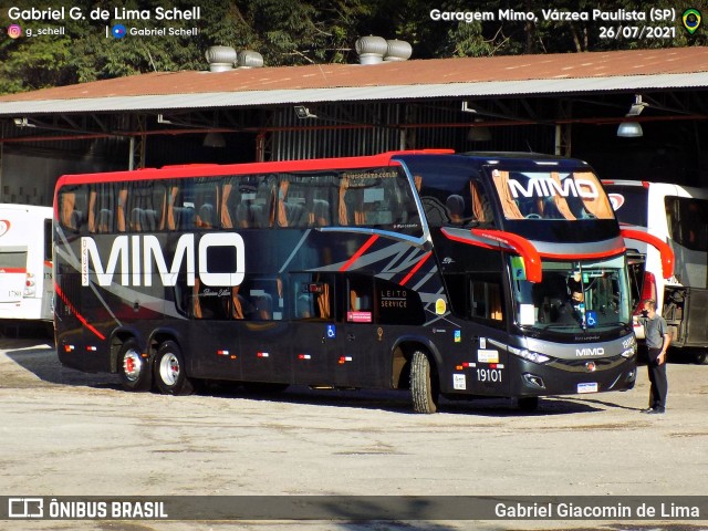 Viação Mimo 19101 na cidade de Várzea Paulista, São Paulo, Brasil, por Gabriel Giacomin de Lima. ID da foto: 10248744.