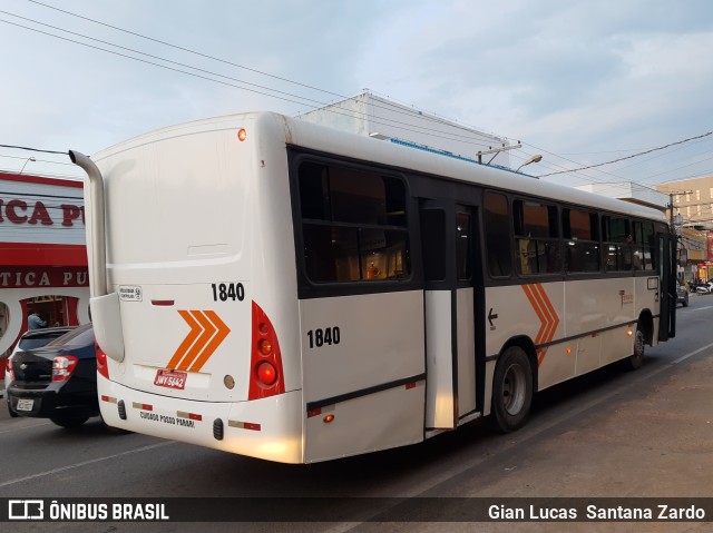 Transvida Transporte Coletivo 1840 na cidade de Ji-Paraná, Rondônia, Brasil, por Gian Lucas  Santana Zardo. ID da foto: 10247632.