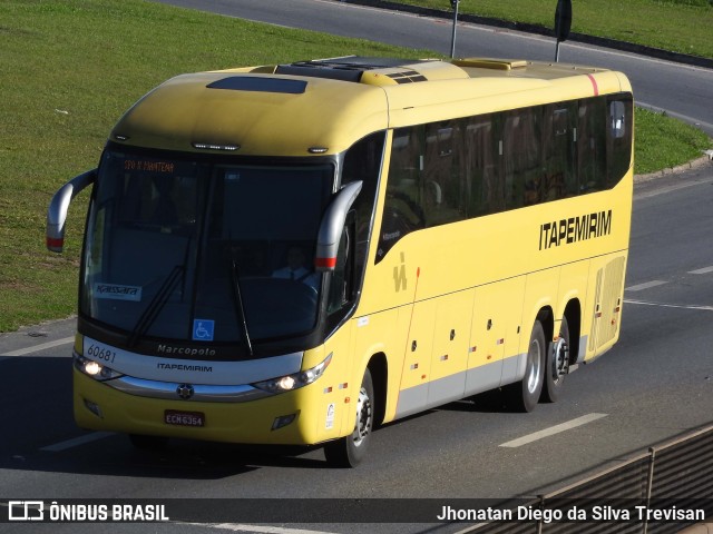 Viação Itapemirim 60681 na cidade de Cachoeira Paulista, São Paulo, Brasil, por Jhonatan Diego da Silva Trevisan. Número da foto: #10249869.