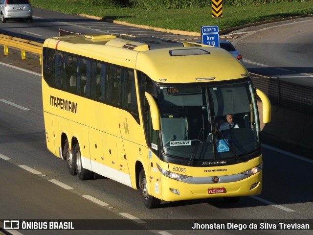 Viação Itapemirim 60095 na cidade de Cachoeira Paulista, São Paulo, Brasil, por Jhonatan Diego da Silva Trevisan. ID da foto: 10249924.