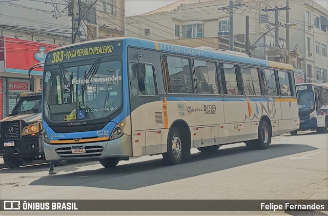 Transportes Barra D13369 na cidade de Rio de Janeiro, Rio de Janeiro, Brasil, por Felipe Fernandes. Número da foto: #10251343.