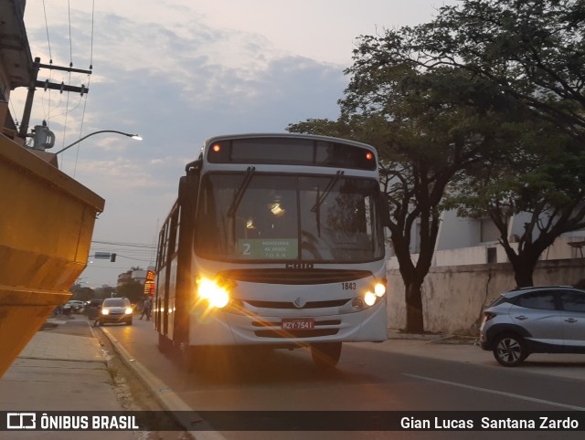 Transvida Transporte Coletivo 1843 na cidade de Ji-Paraná, Rondônia, Brasil, por Gian Lucas  Santana Zardo. Número da foto: #10250969.