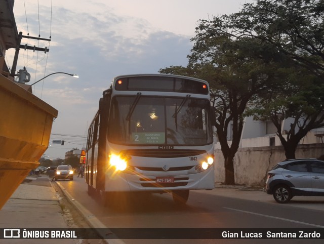 Transvida Transporte Coletivo 1843 na cidade de Ji-Paraná, Rondônia, Brasil, por Gian Lucas  Santana Zardo. ID da foto: 10250969.