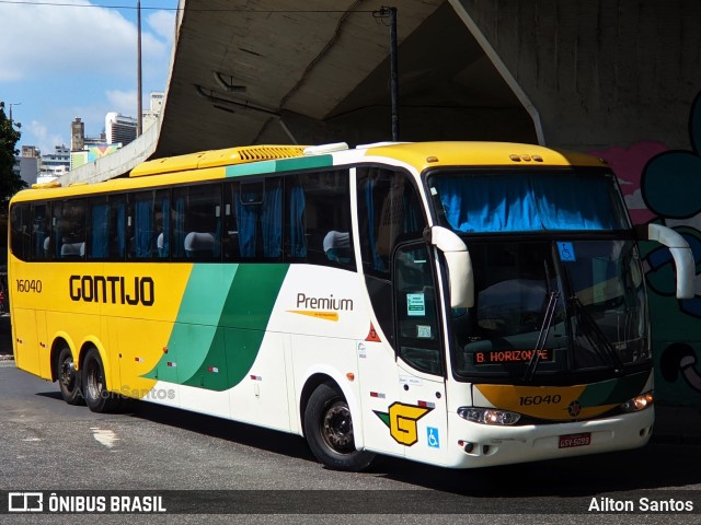 Empresa Gontijo de Transportes 16040 na cidade de Belo Horizonte, Minas Gerais, Brasil, por Ailton Santos. ID da foto: 10251254.