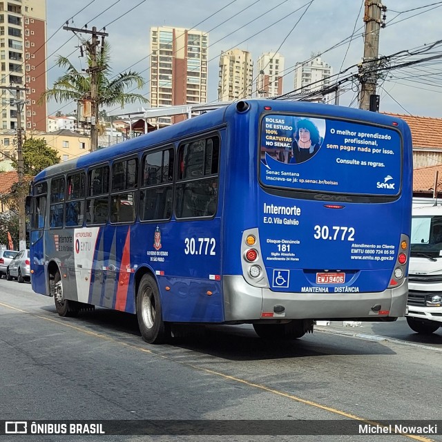 Empresa de Ônibus Vila Galvão 30.772 na cidade de São Paulo, São Paulo, Brasil, por Michel Nowacki. Número da foto: #10251905.