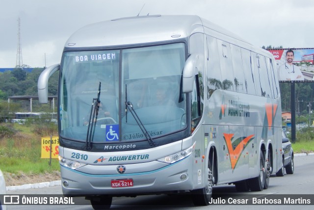 Aguavertur Turismo 2810 na cidade de Aracaju, Sergipe, Brasil, por Julio Cesar  Barbosa Martins. ID da foto: 10249248.