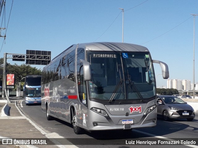 Auto Viação 1001 RJ 108.118 na cidade de São Paulo, São Paulo, Brasil, por Luiz Henrique Fornazari Toledo. Número da foto: #10253539.