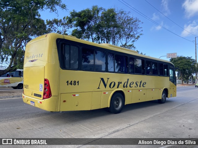 Viação Nordeste 1481 na cidade de Natal, Rio Grande do Norte, Brasil, por Alison Diego Dias da Silva. Número da foto: #10255404.