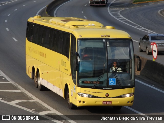 Viação Itapemirim 8715 na cidade de Lavrinhas, São Paulo, Brasil, por Jhonatan Diego da Silva Trevisan. Número da foto: #10252997.