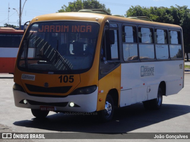 Grande Ocidental 105 na cidade de Novo Gama, Goiás, Brasil, por João Gonçalves. ID da foto: 10257040.