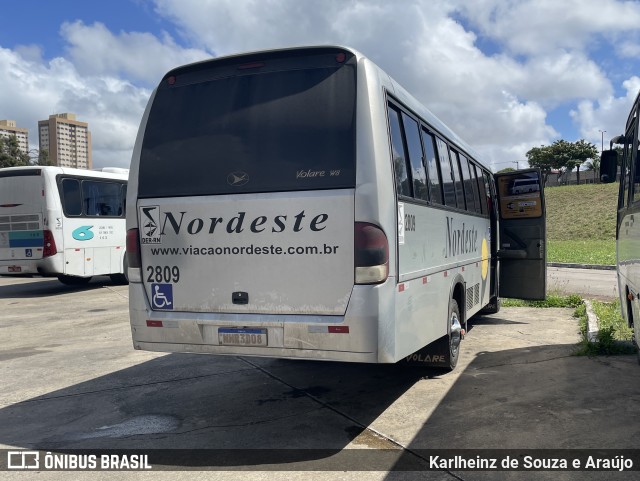 Viação Nordeste 2809 na cidade de Natal, Rio Grande do Norte, Brasil, por Karlheinz de Souza e Araújo. Número da foto: #10255964.