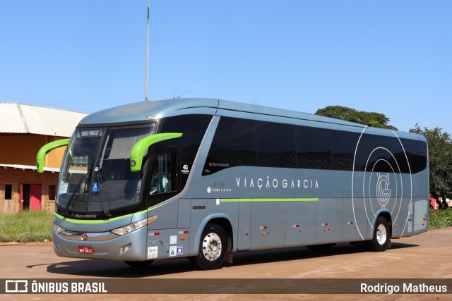 Viação Garcia 8134 na cidade de Maringá, Paraná, Brasil, por Rodrigo Matheus. ID da foto: 10256831.