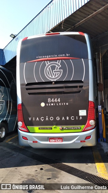 Viação Garcia 8444 na cidade de Presidente Prudente, São Paulo, Brasil, por Luis Guilherme Costa. Número da foto: #10256049.