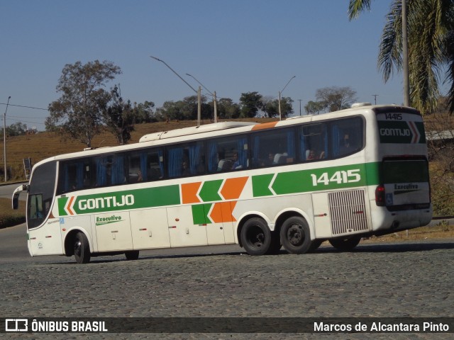 Empresa Gontijo de Transportes 14415 na cidade de Perdões, Minas Gerais, Brasil, por Marcos de Alcantara Pinto. Número da foto: #10257520.