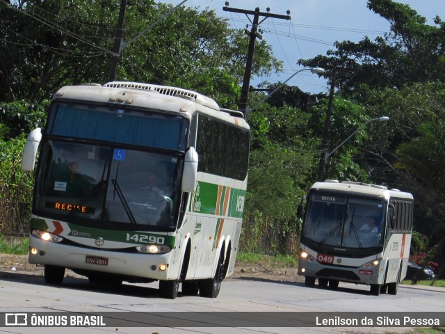 Empresa Gontijo de Transportes 14290 na cidade de Recife, Pernambuco, Brasil, por Lenilson da Silva Pessoa. ID da foto: 10256111.