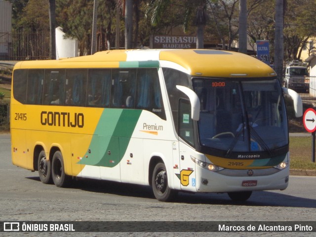 Empresa Gontijo de Transportes 21415 na cidade de Perdões, Minas Gerais, Brasil, por Marcos de Alcantara Pinto. ID da foto: 10257449.