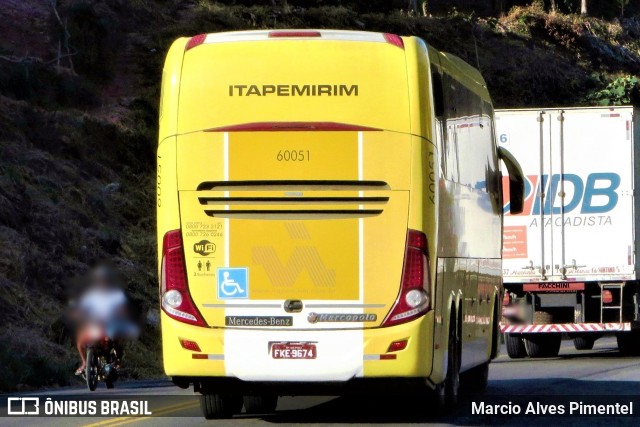 Viação Itapemirim 60051 na cidade de Gandu, Bahia, Brasil, por Marcio Alves Pimentel. Número da foto: #10259348.