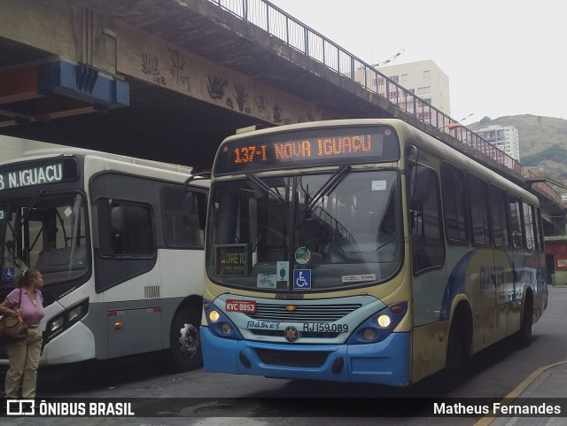 Master Transportes Coletivos de Passageiros RJ 159.089 na cidade de Nova Iguaçu, Rio de Janeiro, Brasil, por Matheus Fernandes. Número da foto: #10260179.