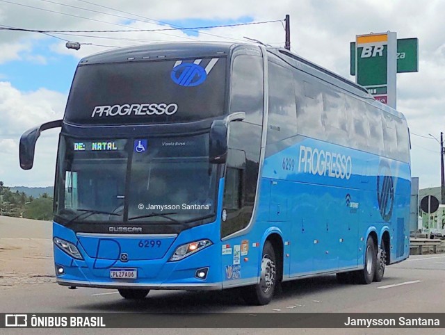 Auto Viação Progresso 6299 na cidade de Goiana, Pernambuco, Brasil, por Jamysson Santana. ID da foto: 10261804.