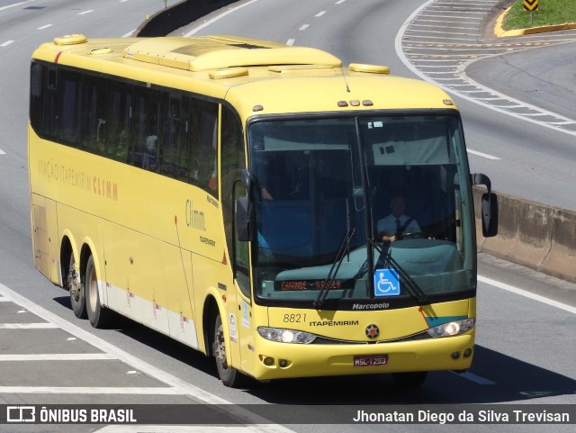 Viação Itapemirim 8821 na cidade de Lavrinhas, São Paulo, Brasil, por Jhonatan Diego da Silva Trevisan. ID da foto: 10263370.