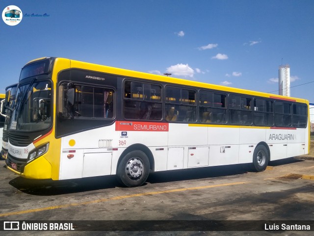 Viação Araguarina 3169 na cidade de Goiânia, Goiás, Brasil, por Luis Santana. ID da foto: 10262890.