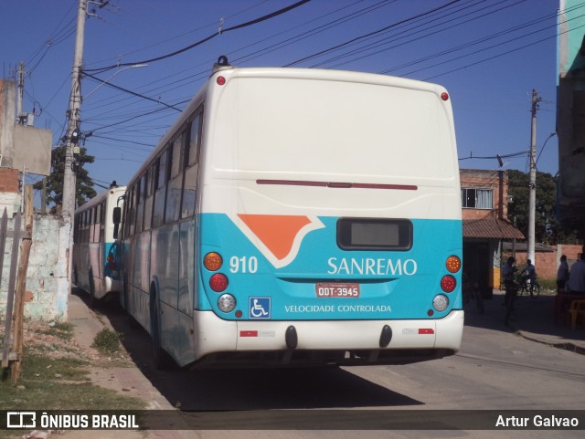 Viação Sanremo 910 na cidade de Vila Velha, Espírito Santo, Brasil, por Artur Galvao. Número da foto: #10261741.