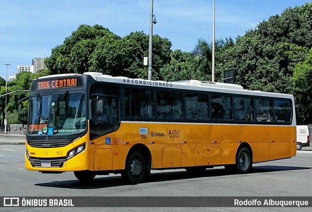 Real Auto Ônibus A41147 na cidade de Rio de Janeiro, Rio de Janeiro, Brasil, por Rodolfo Albuquerque. Número da foto: #10262878.