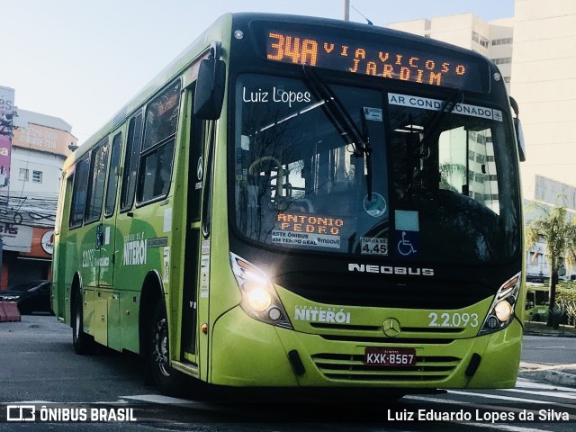 Santo Antônio Transportes Niterói 2.2.093 na cidade de Niterói, Rio de Janeiro, Brasil, por Luiz Eduardo Lopes da Silva. Número da foto: #10262179.