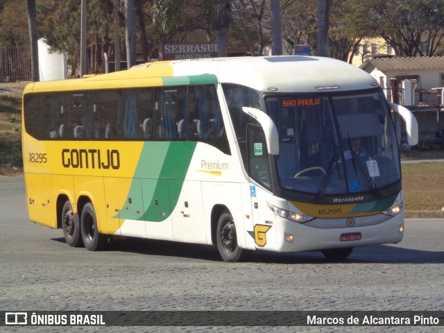 Empresa Gontijo de Transportes 18295 na cidade de Perdões, Minas Gerais, Brasil, por Marcos de Alcantara Pinto. ID da foto: 10263796.